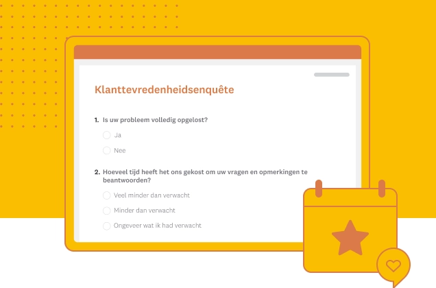 Screenshot van een SurveyMonkey-enquêtesjabloon over de klanttevredenheid