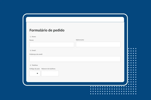 Imagem de modelo de formulário de pedido da SurveyMonkey.