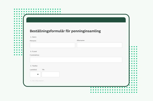 Skärmbild av SurveyMonkeys formulärmall för välgörenhetsevenemang