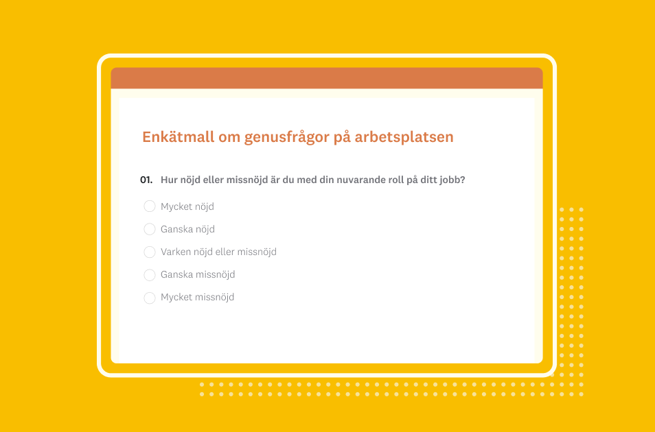 Enkät om genusfrågor på arbetsplatsen