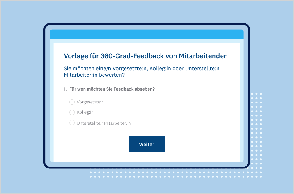 Vorlage Umfrage 360-Grad-Feedback von Mitarbeitenden