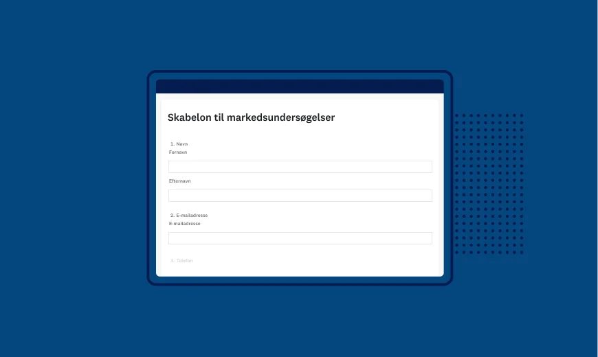 Skærmbillede af SurveyMonkeys skabelon til markedsundersøgelse