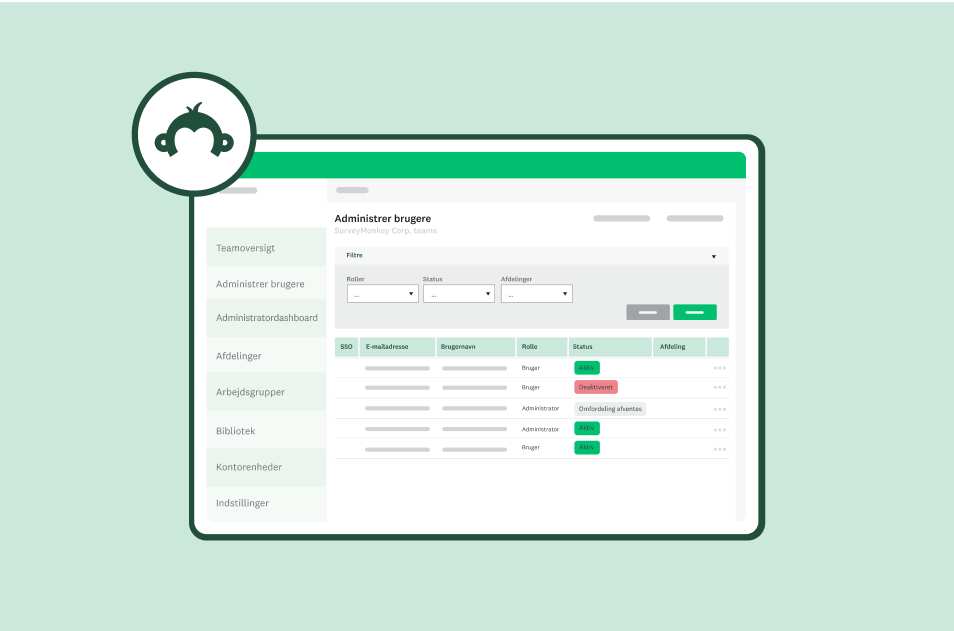 Skærmbillede af en side med resultater fra en SurveyMonkey-spørgeundersøgelse
