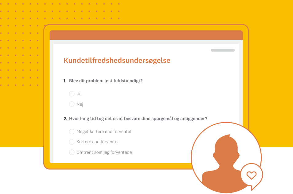 Skærmbillede af SurveyMonkey-skabelon til kundetilfredshedsundersøgelse