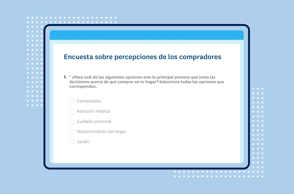Plantilla de encuesta sobre percepciones de los clientes