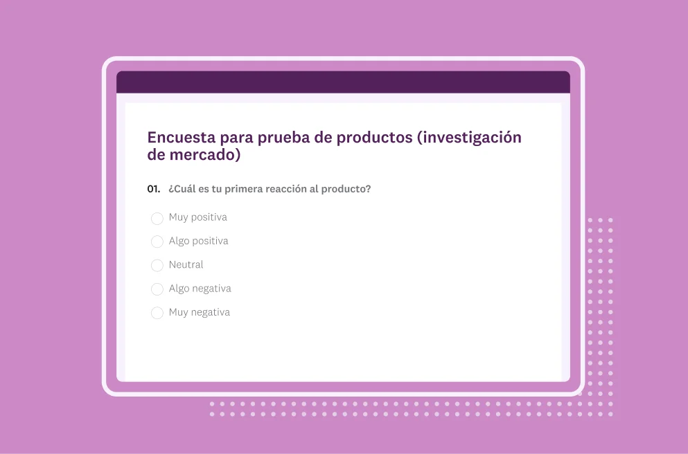 Plantilla de encuesta para prueba de productos (investigación de mercado)