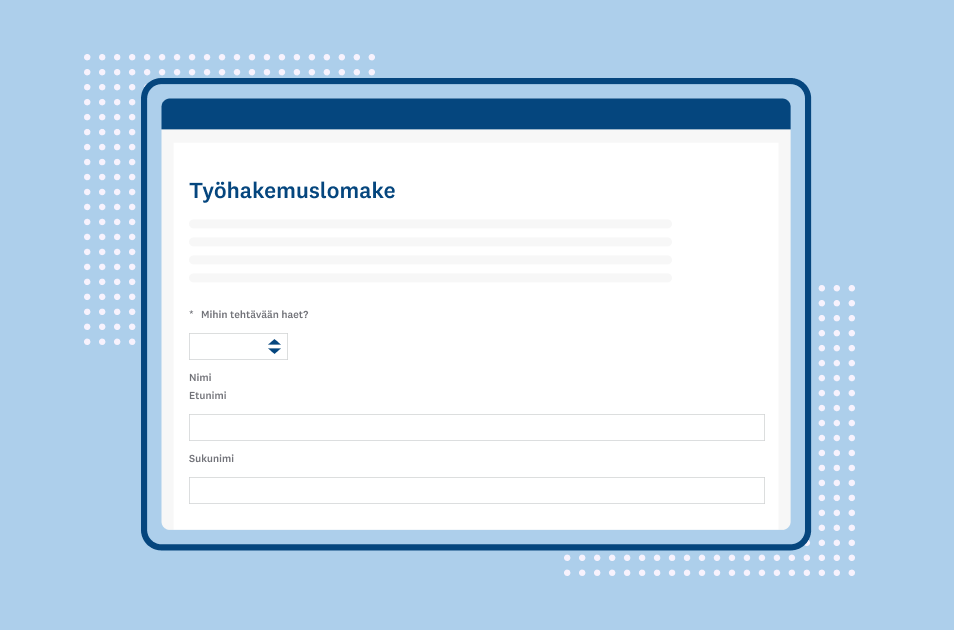 Työhakemuslomake