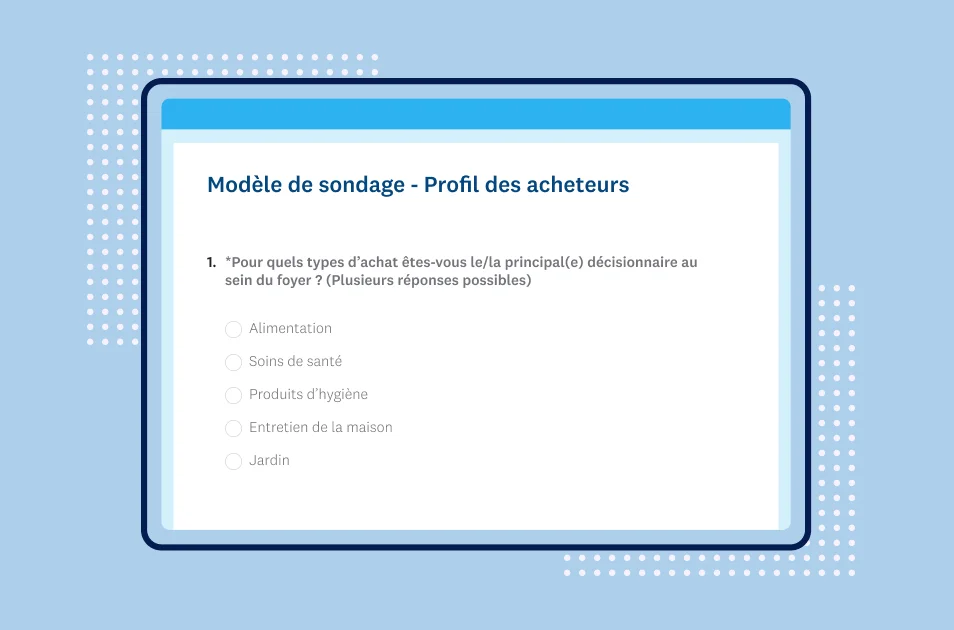 Modèle de sondage sur le profil des acheteurs