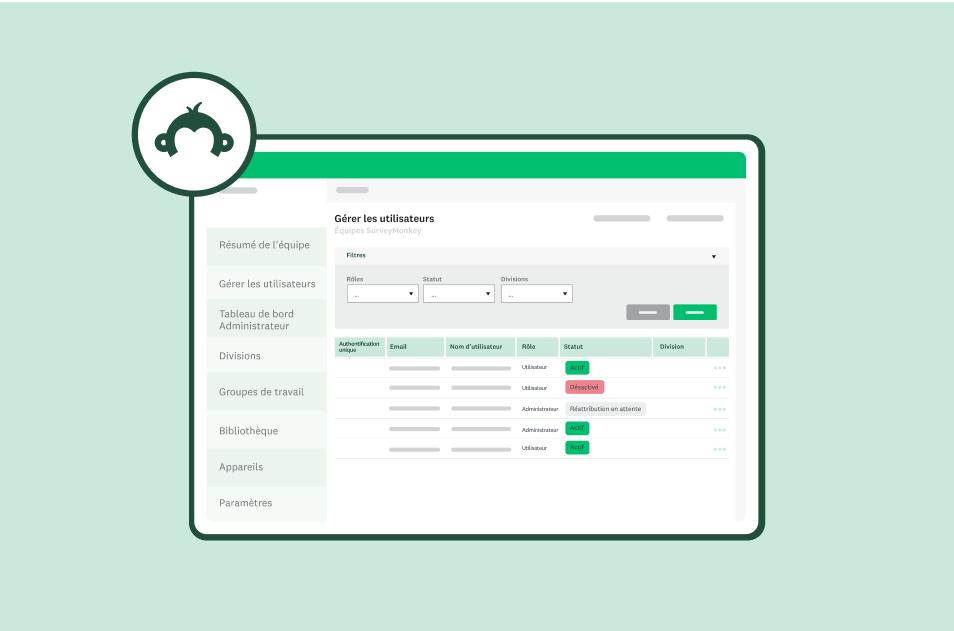 Capture d’écran des résultats d’un sondage SurveyMonkey
