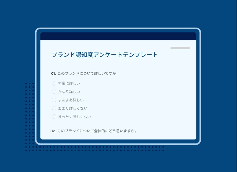 ブランド イメージ アンケート テンプレートを表示したSurveyMonkeyのスクリーンショット