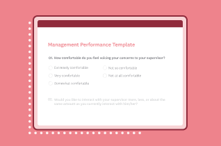 Management performance survey template
